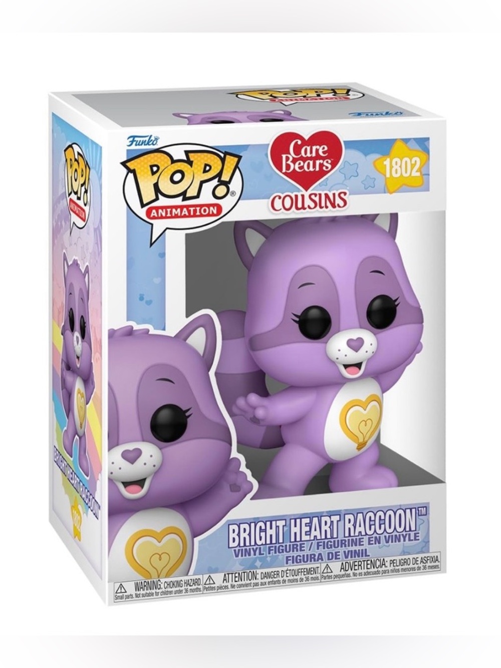 Funko Pop! Bright Heart Raccoon — Lavender Purple with Yellow Heart